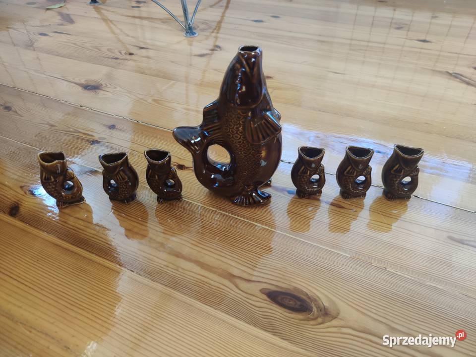 Karafka zestaw rybki PRL lubelskie sprzedam