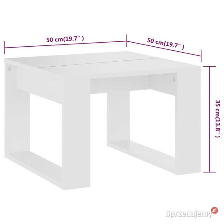 Stolik boczny biały 50x50x35 materiał Warszawa sprzedam