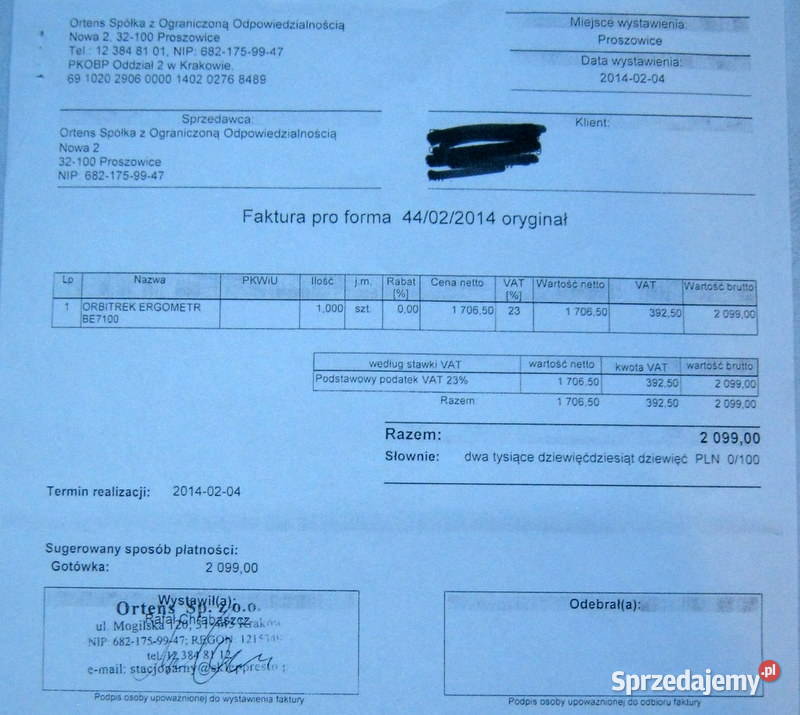 Orbitrek Ergometr BE 7100 Kraków