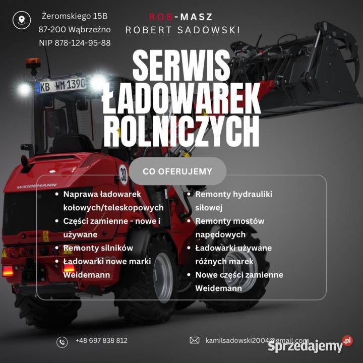 Serwis ładowarek kołowych teleskopowych i Wąbrzeźno