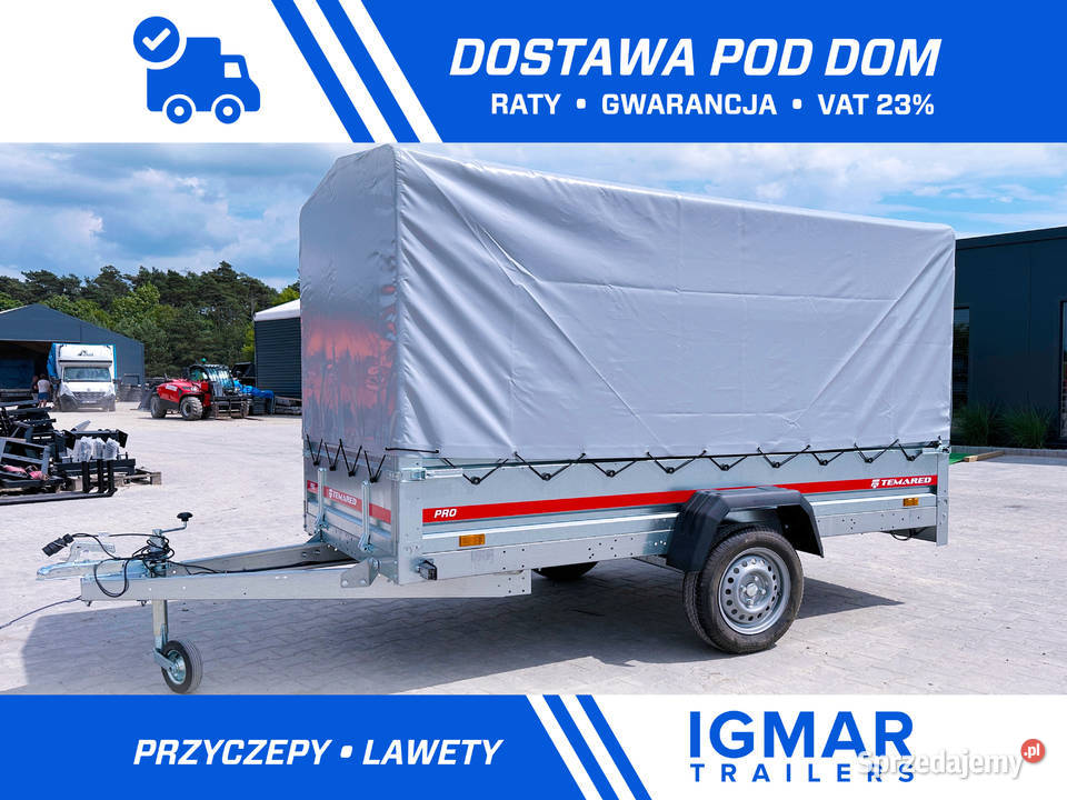Przyczepka Samochodowa TEMARED PRO 2612 burtowe podlaskie Augustów