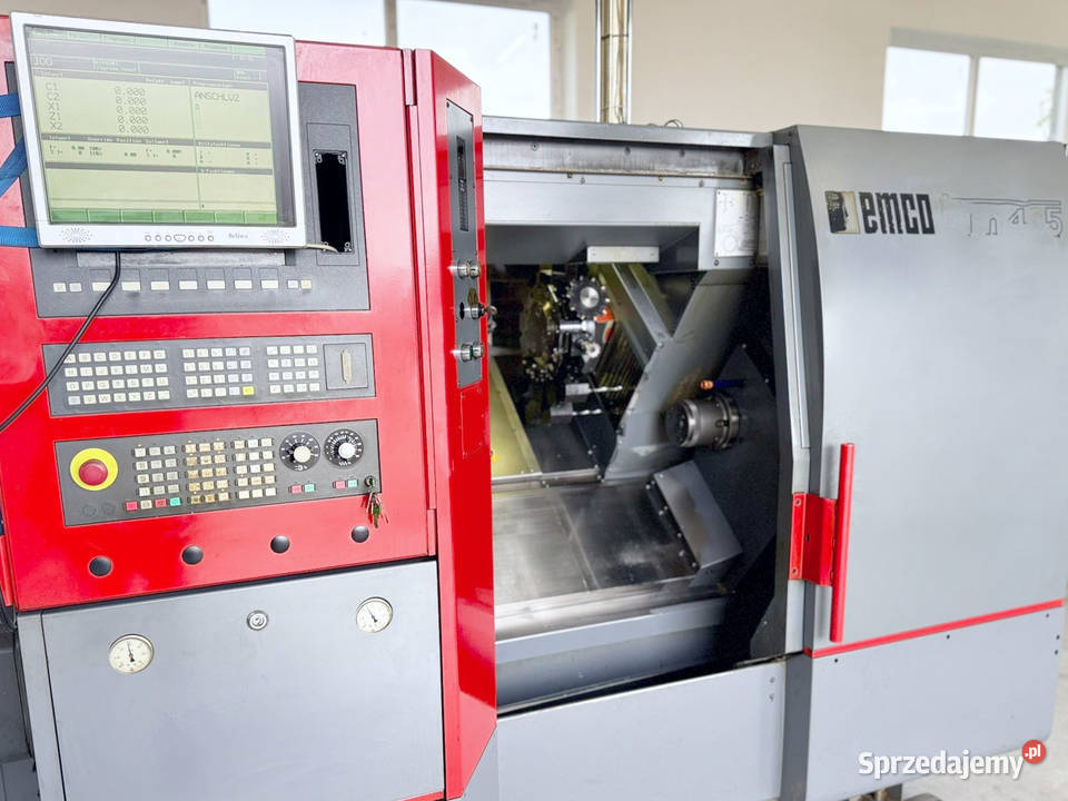 Tokarka CNC EMCO TURN 465 podajnik napędzane Zabór