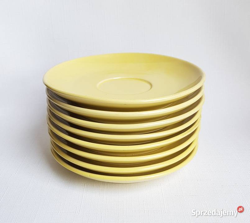 Porcelit Pruszków żółty talerzyk 8 sprzedam