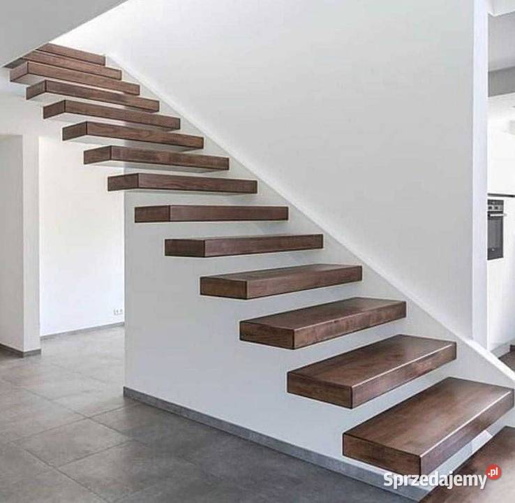 Stelaż schody półkowe wspornikowe wiszące małopolskie Sucha Beskidzka