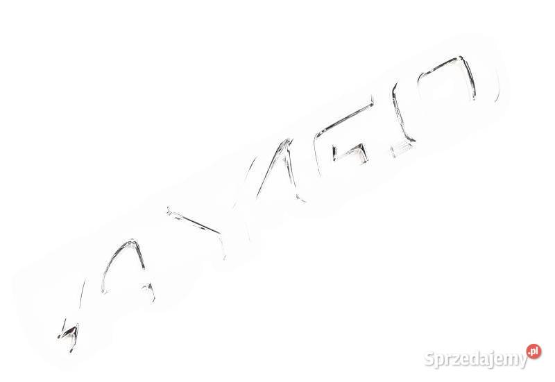 TOYOTA Aygo Chromowany emblemat logo tyl AYGO dolnośląskie Kąty Wrocławskie