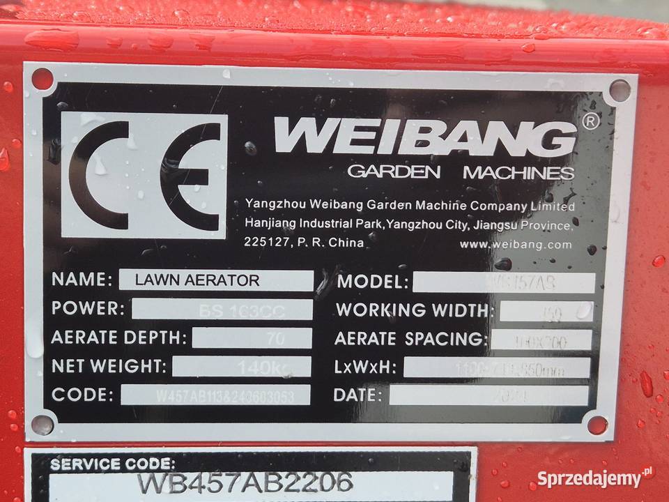 Aeraror rurkowy Weibang Ogród Brzeziny