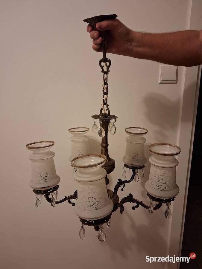 Żyrandol mosiądz mazowieckie