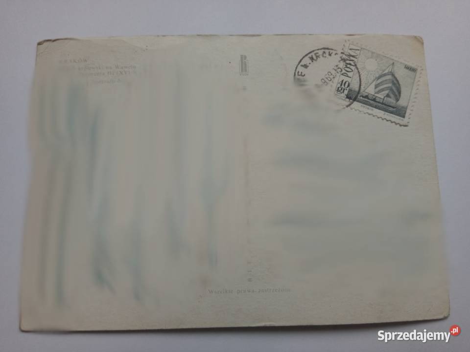 Pocztówka Karków Zamek Królewski na Wawelu 1969r śląskie