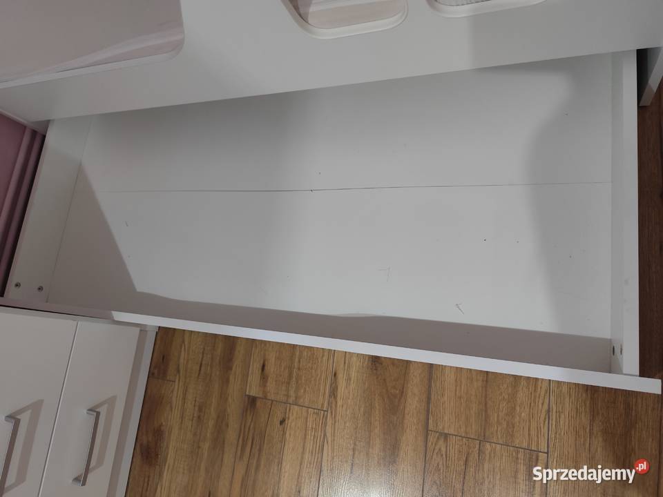 Łóżeczko łóżko dom domek białe z szufladą Łóżka Baborówko sprzedam