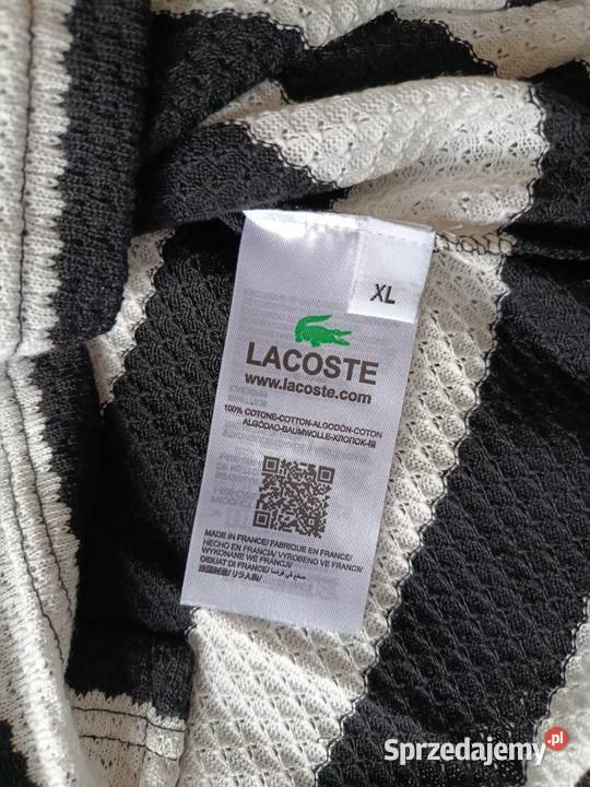 Koszulka polo Lacoste gruba sweterkowa bawełna Białystok
