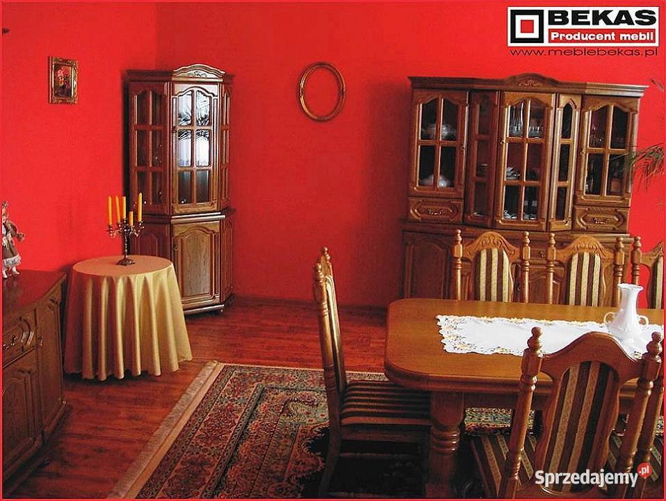Stylowy Komplet Mebli Dąb Złoty Lakierowany