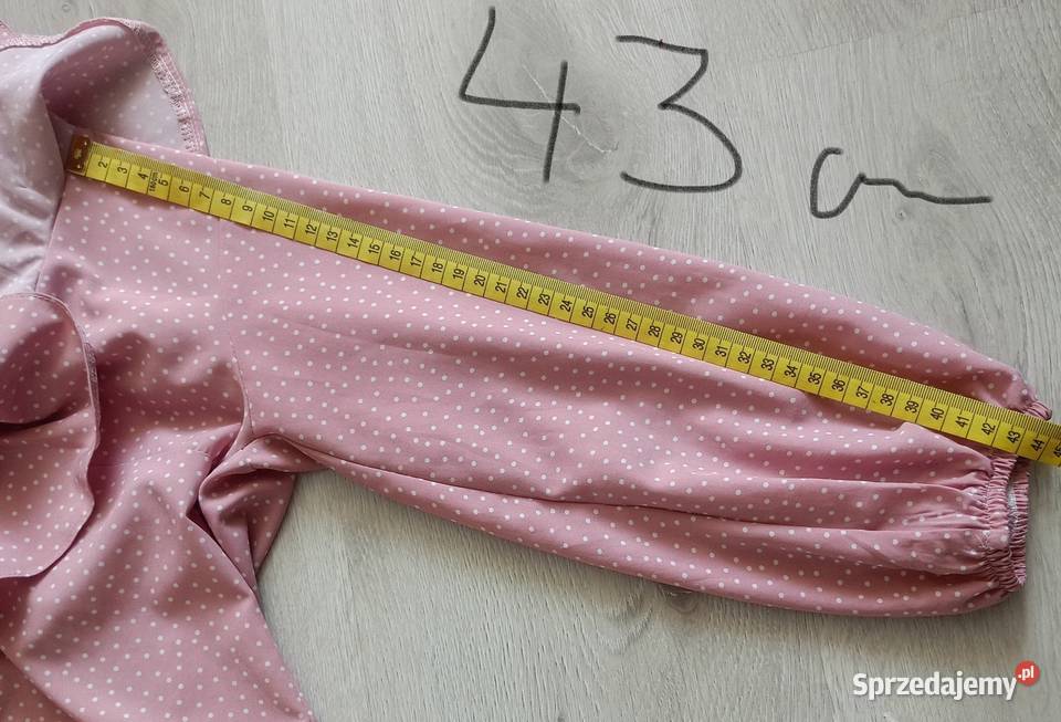 Elegancka bluzka z żabotem z długim rękawem różowy