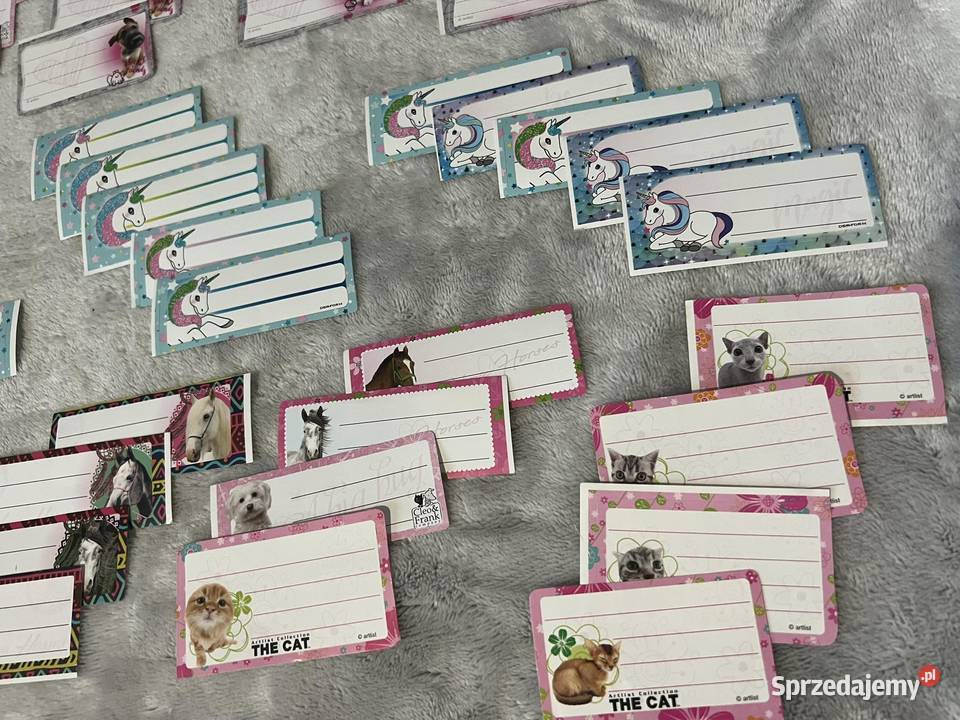 83 naklejki na zeszyt książkę do podpisania