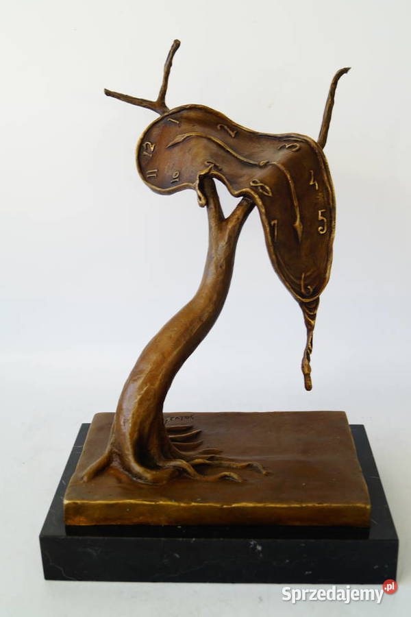 Figura z brązu rzeźba wg Salvador Dali zegar Gizałki