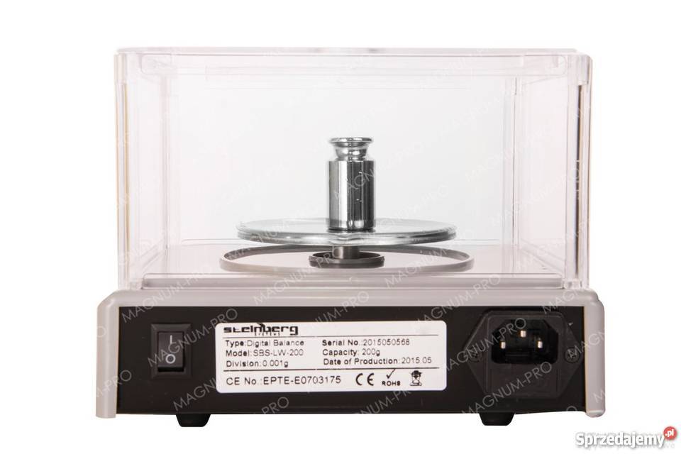 DOKŁADNA WAGA LABORATORYJNA JUBILERSKA 200G 1MG Poczesna