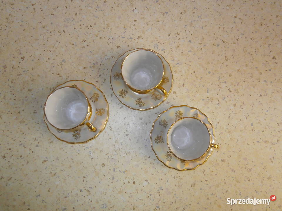 Porcelana KOROSTEN Ukraina filiżanki 3 ładne Porcelana i szkło Łódź sprzedam