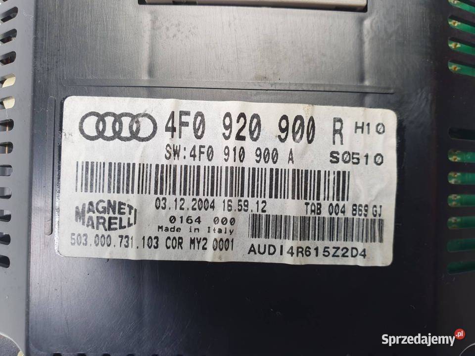 LICZNIK ZEGAR AUDI A6 C6 4F0910900R Pozostałe Lipno