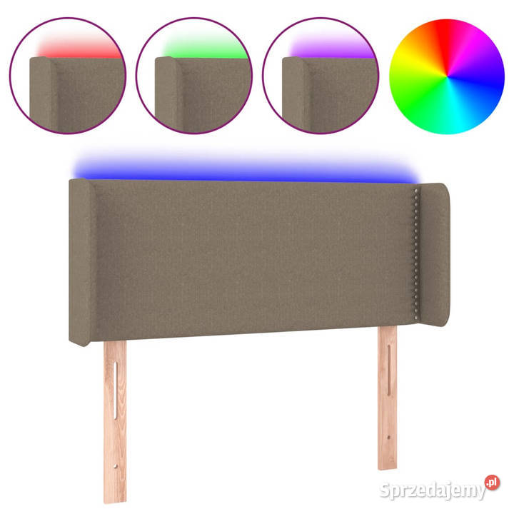 Zagłówek do łóżka z LED taupe 103x16x7888 Warszawa