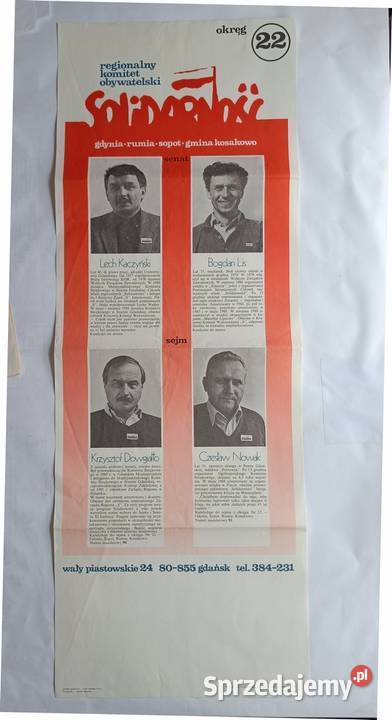 NSZZ Solidarność Wybory czerwiec 1989r kandydaci miękka