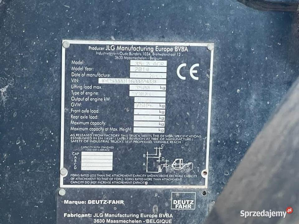 Deutzfahr 357 Agrovector 2014rPartsCzęści Wilkowo