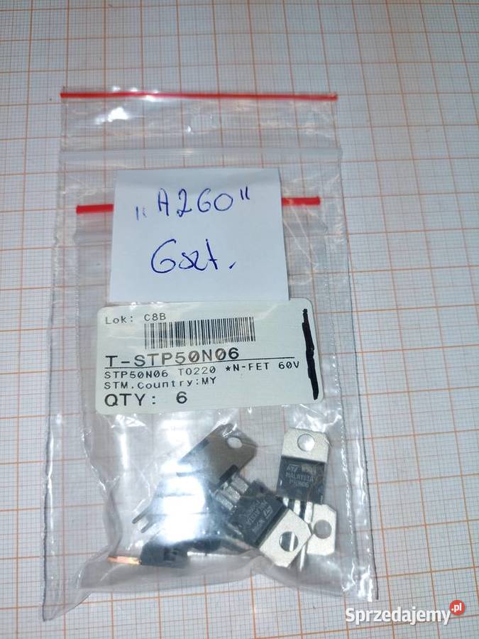 Tranzystor STP50N06 TO220 60V 6 nowe A260