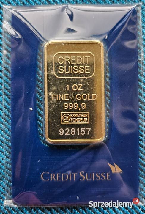 sztabka złota imitacja 1 uncja CREDIT SWISS Kolekcje Warszawa sprzedam