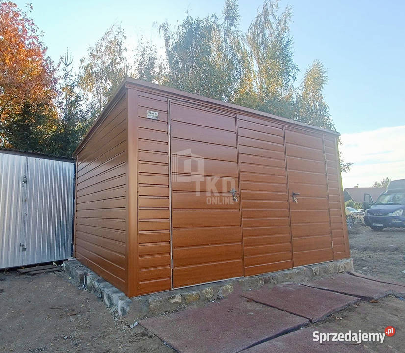 Schowek domek ogrodowy 4x25m 2x drzwi złoty dąb Domki narzędziowe