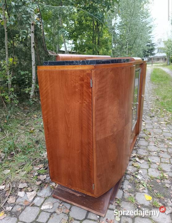 Francuski bufet Art Dco czarny marmur Gdynia