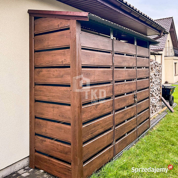 Wiata śmietnikowa Schowek 3x08m zabudowana Drzwi sprzedam