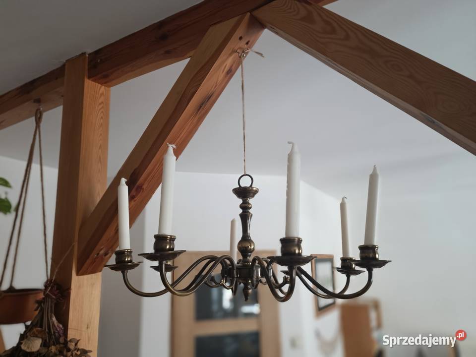 Świecznik metalowy wiszący 8 świec Leszno sprzedam