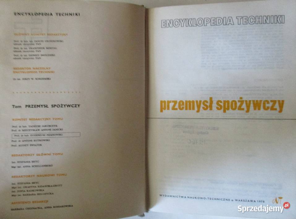 Przemysł spożywczy Encyklopedia Techniki Łódź