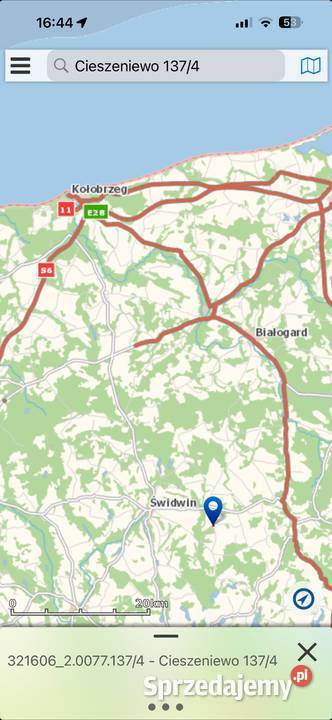 Działka budowlana 24zł/m2 Sprzedaż Cieszeniewo sprzedam