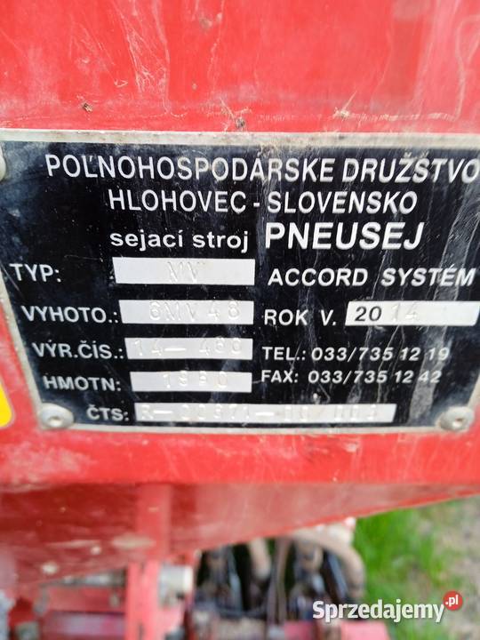 Siewnik do zboża pneusej mv 600 Dzierżoniów