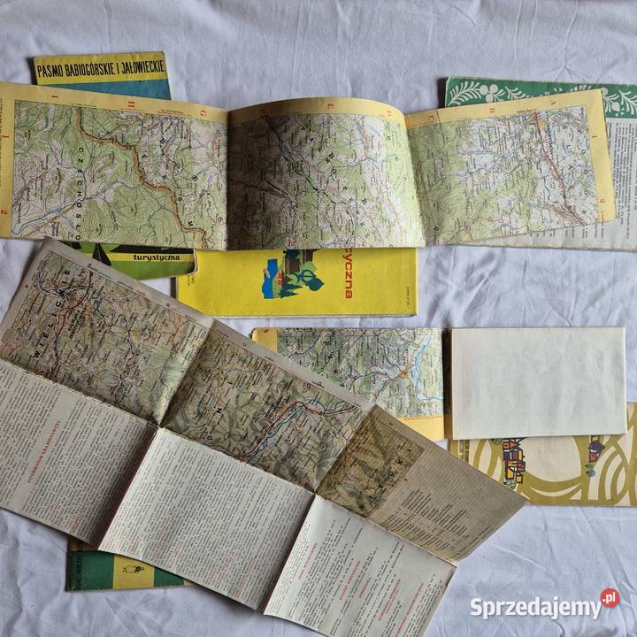 Mapy 9 całe Beskidy Beskid mapy PRL vintage Brzesko sprzedam