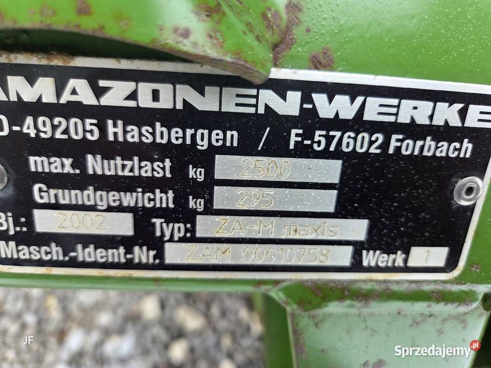Rozsiewacz Amazone ZAM Maxis Limiter Duży wybór Nawożenie Gąsewo