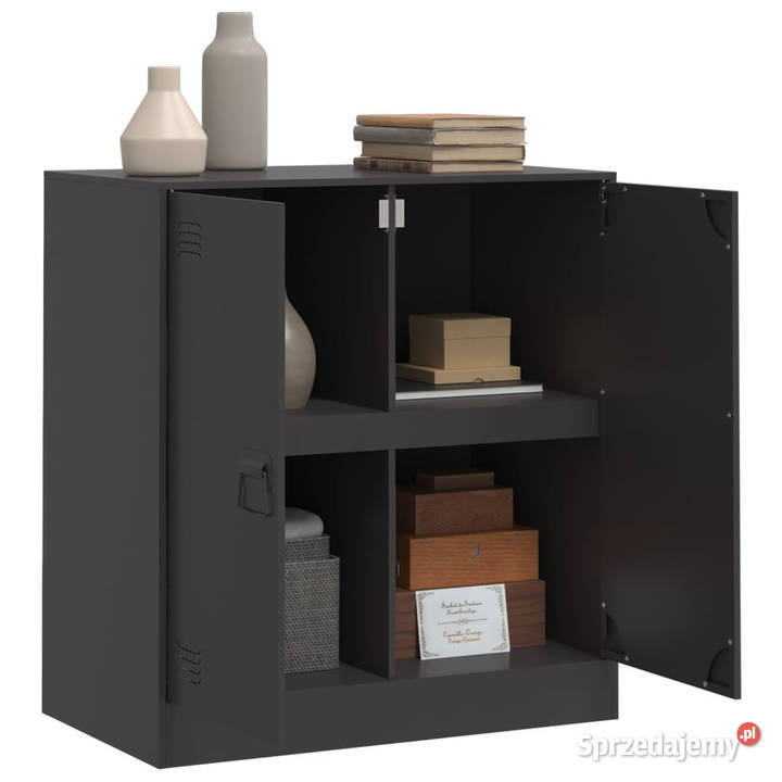 Szafka boczna czarna 67x39x73 stal WM841673 Warszawa