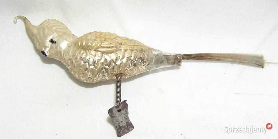 bombka vintage papuga na klipsieD10 dolnośląskie Bartków