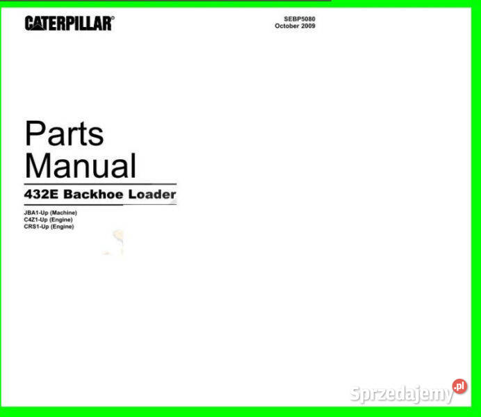 Cat Caterpillar 432E 428D katalog części wysyłka