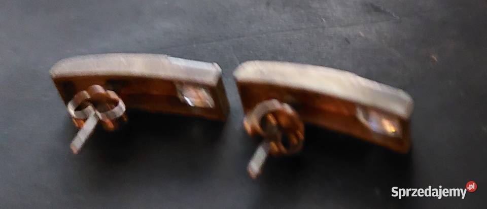 Kolczyki srebro 925 wkręty z cyrkonią stare Biżuteria Wrocław