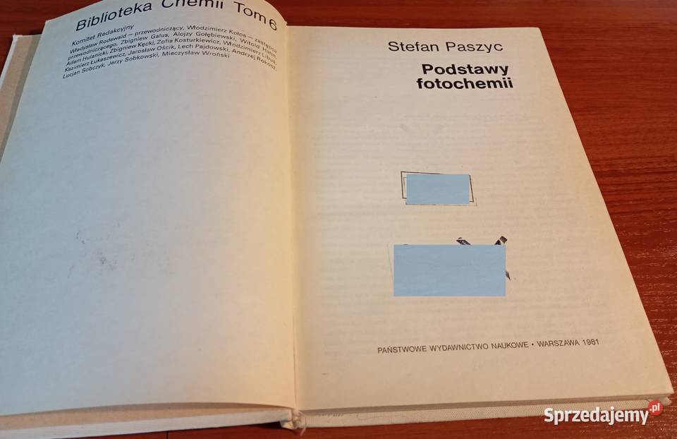 Podstawy fotochemii Stefan Paszyc Biblioteka ISBN 8301026790 Gdańsk sprzedam