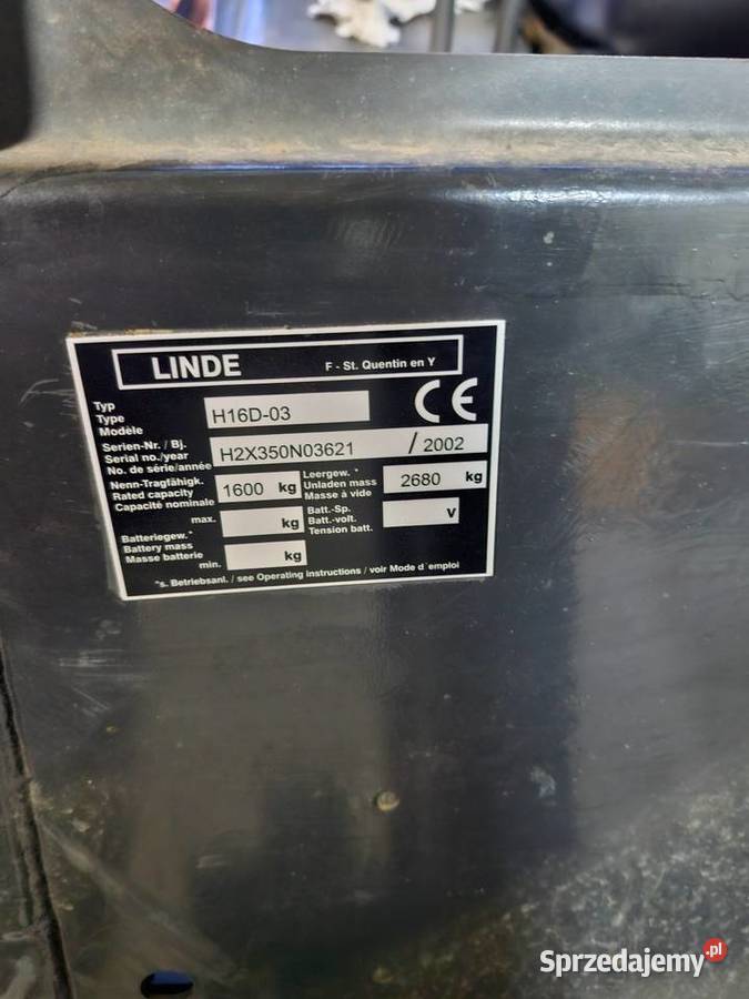 Linde h16 Motoryzacja