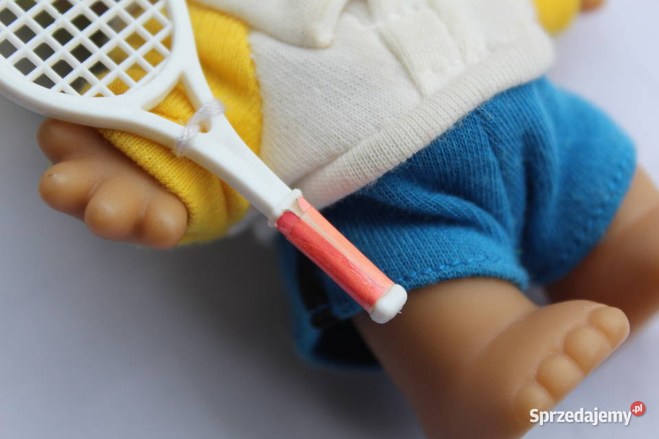 Troll Russ Żółte Tenisista Kort Rakieta Figurka