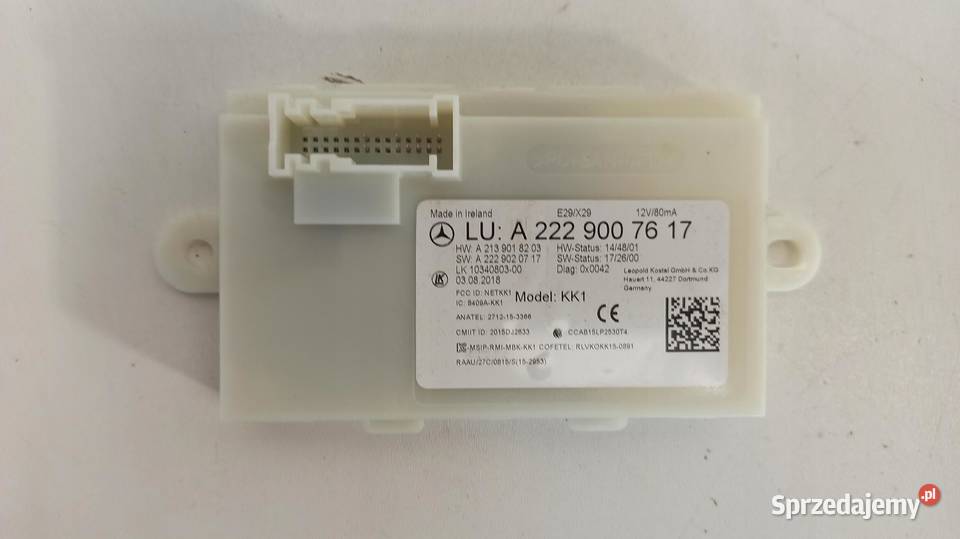 MODUŁ STEROWNIK SAM MERCEDES W213 A2229007617 dolnośląskie