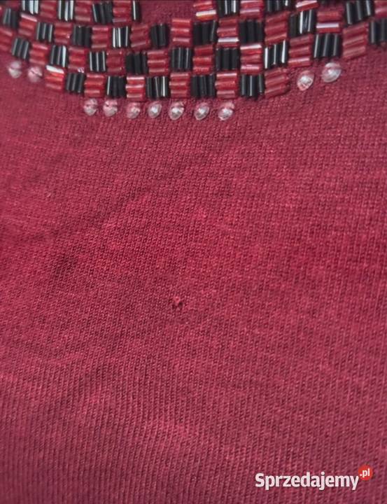 Sweter damski bordowy Swetry i golfy mazowieckie
