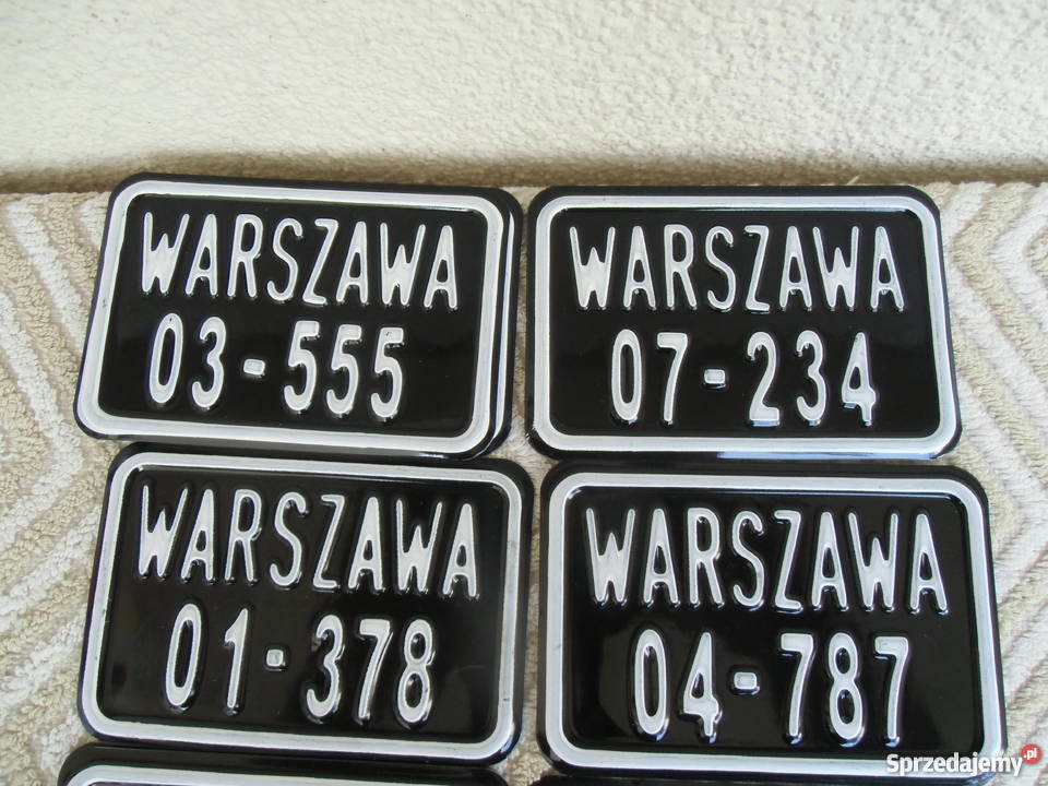 Tablice Rej do starych rowerów Replika tablic z Warszawa