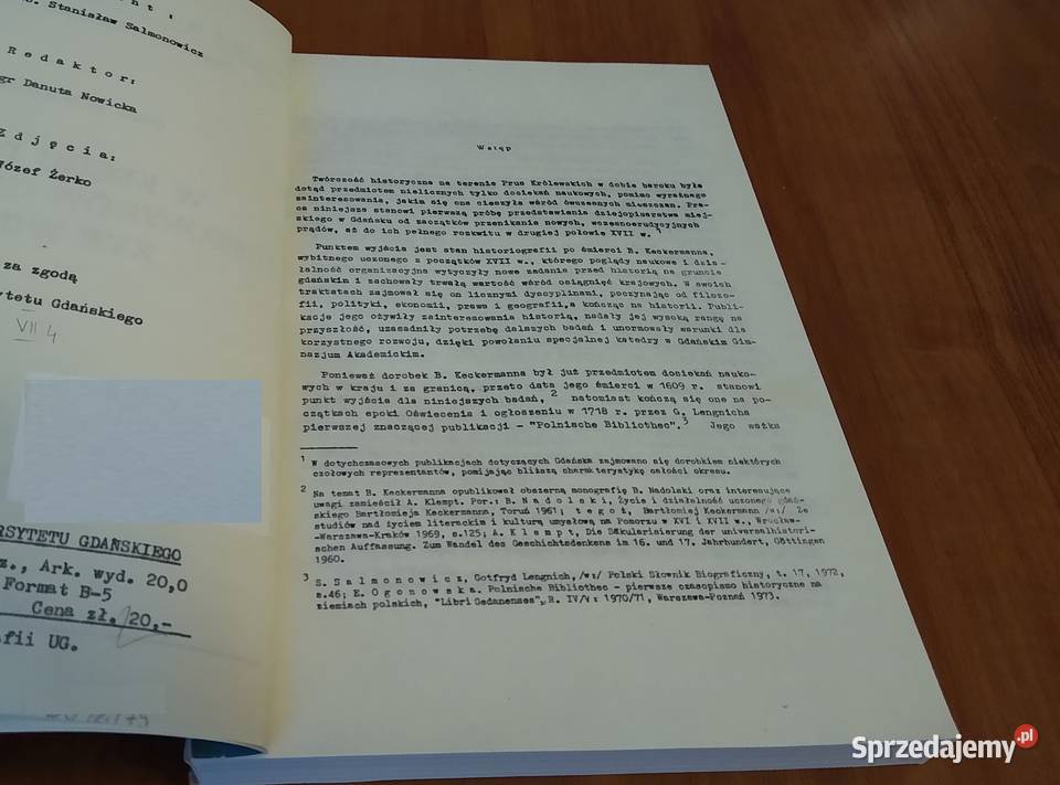 W kręgu prac historyków gdańskich XVII wieku Książki naukowe i popularnonaukowe Gdańsk