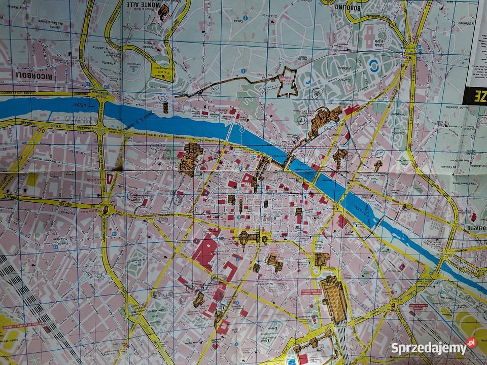 Florencja Firenze Florenz Florence mapa Rok wydania 1990