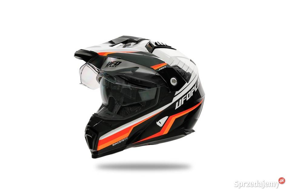 UFO KASK DUAL ARIES ENDURO Z SZYBĄ I BLENDĄ