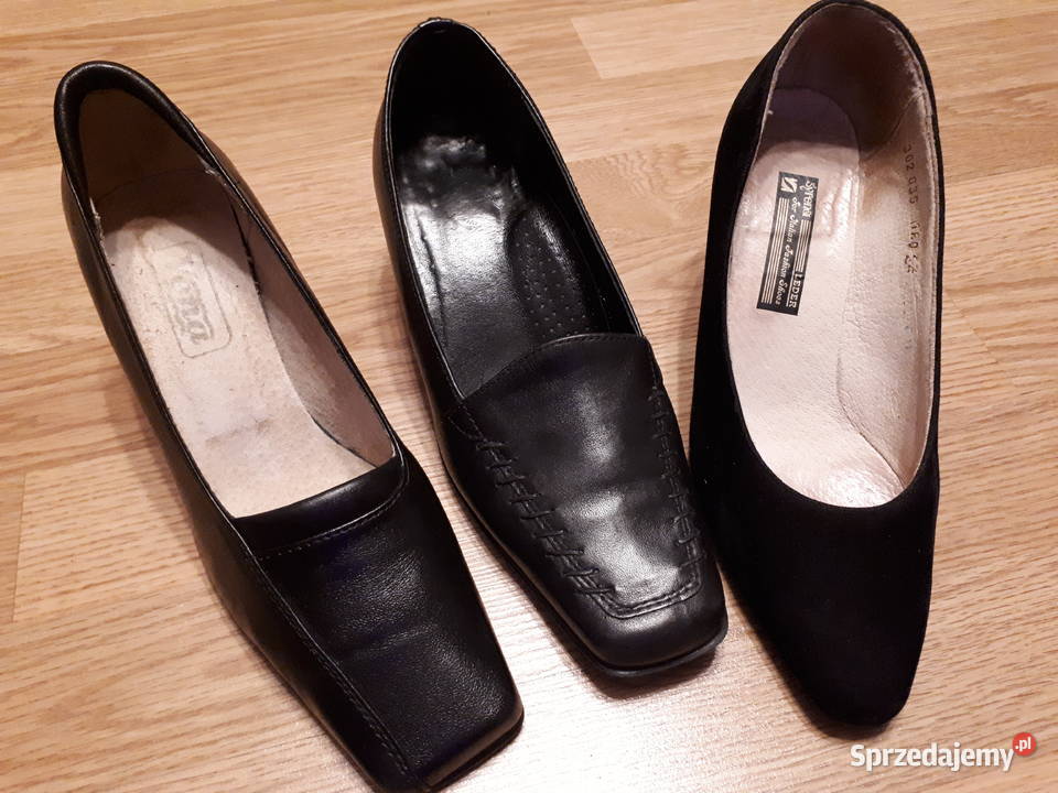 Czółenka pantofle skórzane i zamszowe 37 Rozmiar 37 Warszawa