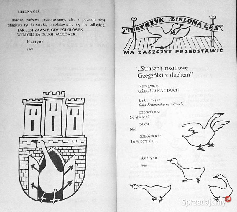 Teatrzyk Zielona Gęś przedstawia Konstanty miękka Chełm sprzedam